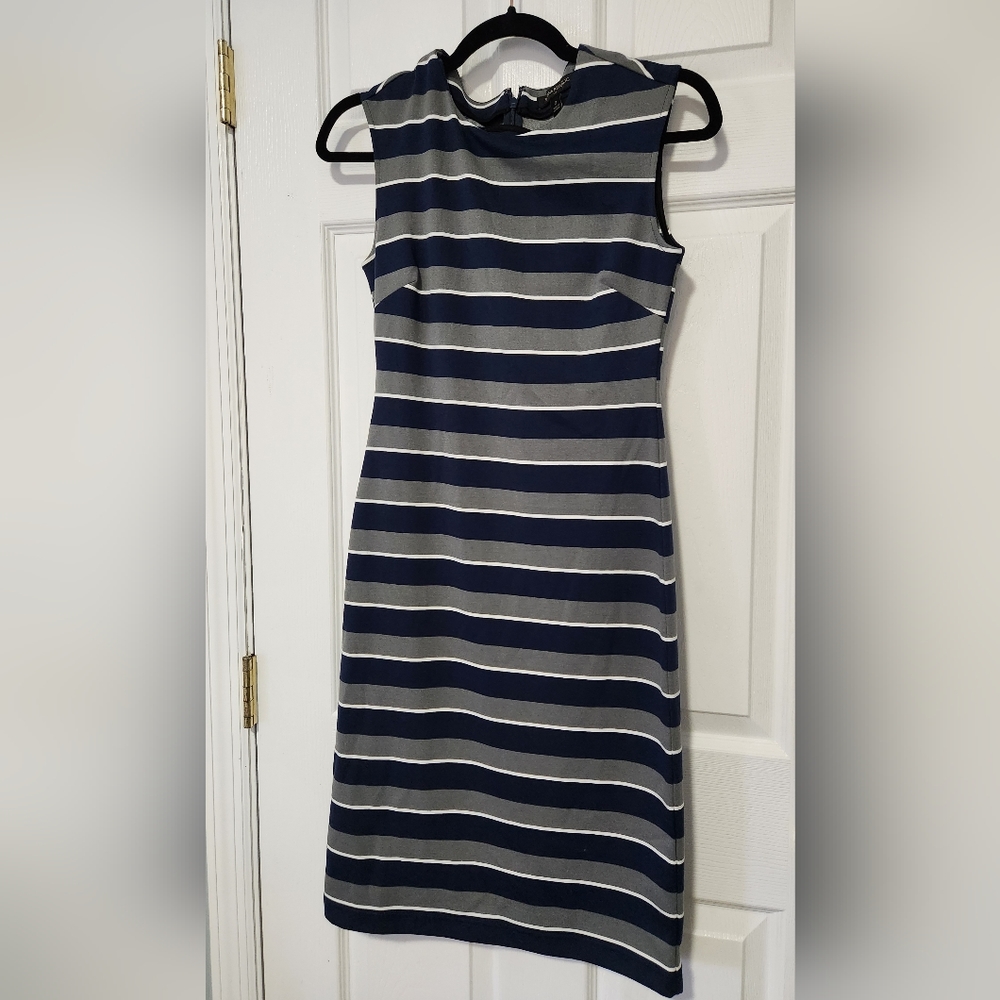 Banana Republic Women's Sleeveless Multicolor Striped Knit Dress Size 0